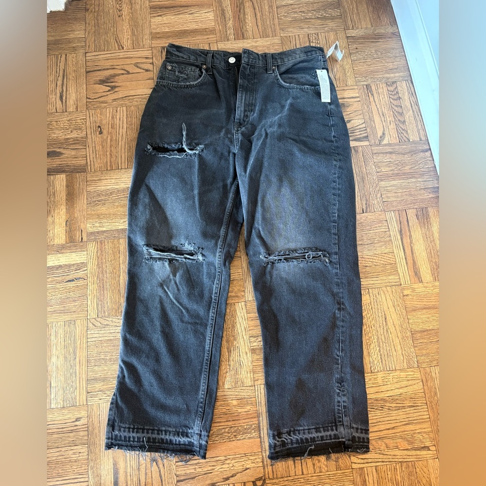 Free People Black Denim Jeans